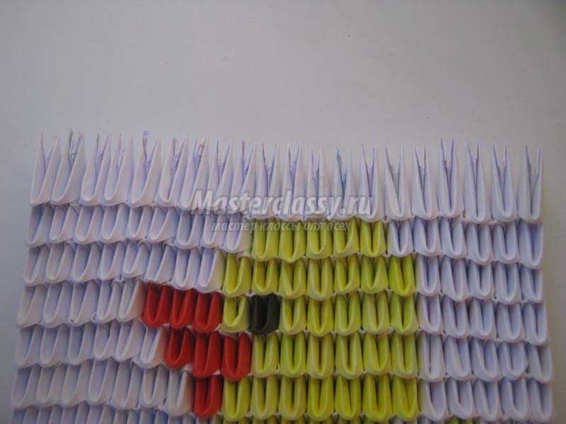 утка оригами из модулей