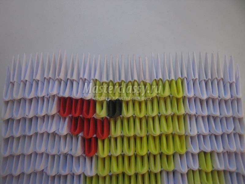 утка оригами из модулей