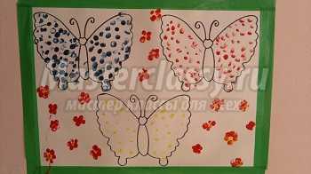 Бабочки. Пальчиковое рисование для детей 2-3 лет. Мастер - класс с пошаговым фото