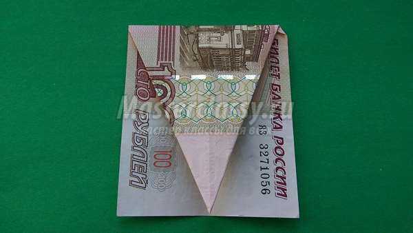 Слон оригами из денег
