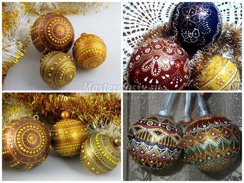 Роспись новогодних шаров: пошаговые мастер-классы с фото