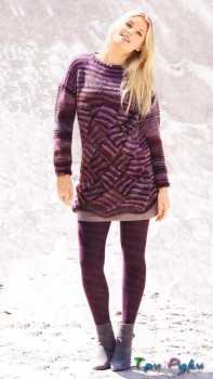 Красивый и теплый пуловер с крупным плетеным узором: описание, схема и выкройка