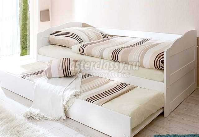 Деревянные кровати с выдвижным местом