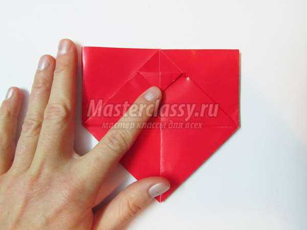 Валентинка в технике оригами