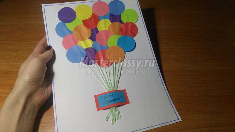 открытка Воздушные шары