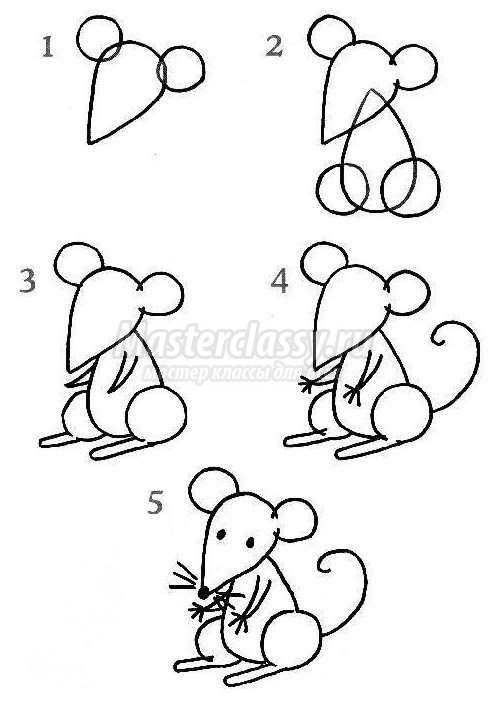 Как нарисовать мышку поэтапно, фото 8