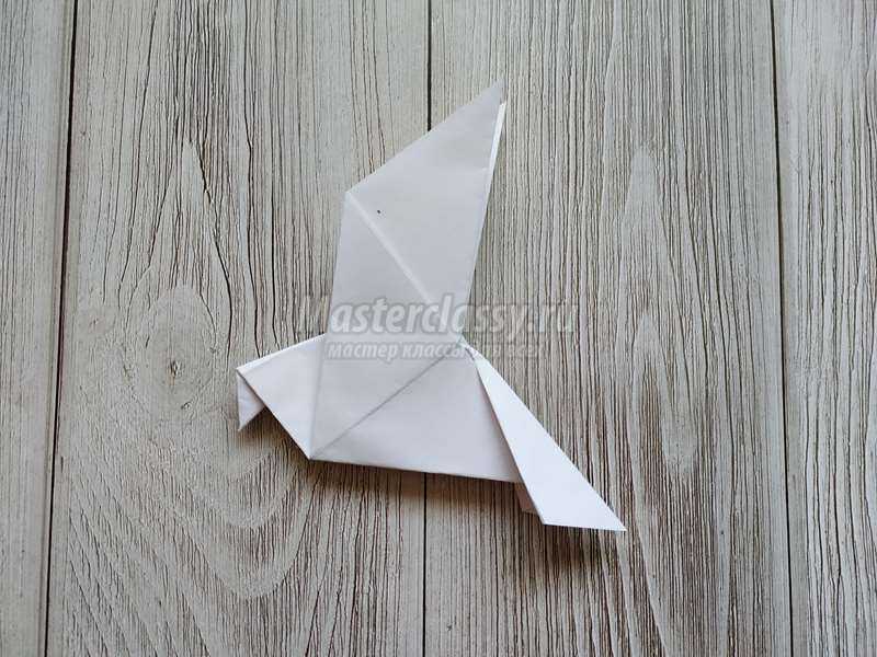 Оригами из бумаги голубь пошаговая инструкция с фото для начинающих