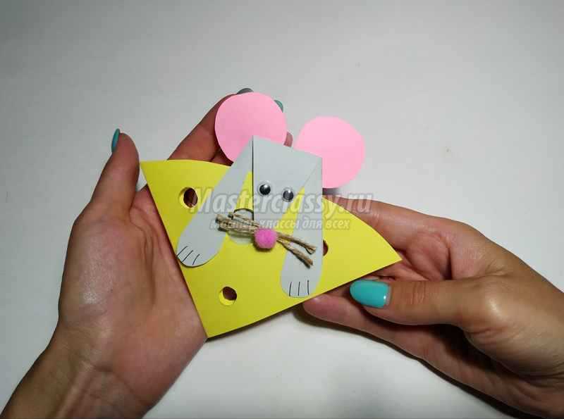 Простые поделки из бумаги Мышка