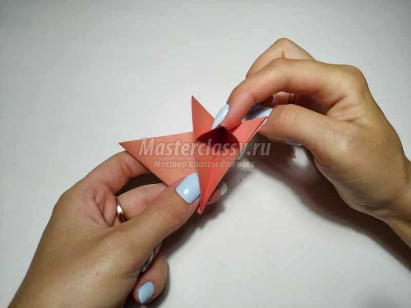 лисичка оригами из одного листа