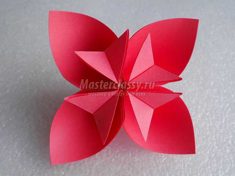 Цветы оригами для детей. Аленький цветочек