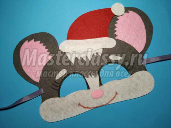 Маска - символ Нового года 2020. Мышь. Мастер класс: новогодняя маска из фетра «Мышка»