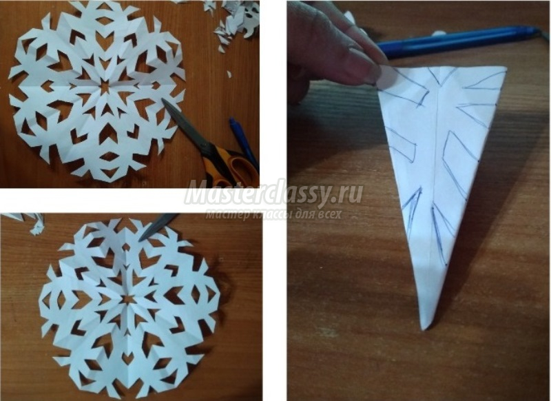 Как сделать снежинку из бумаги легко
