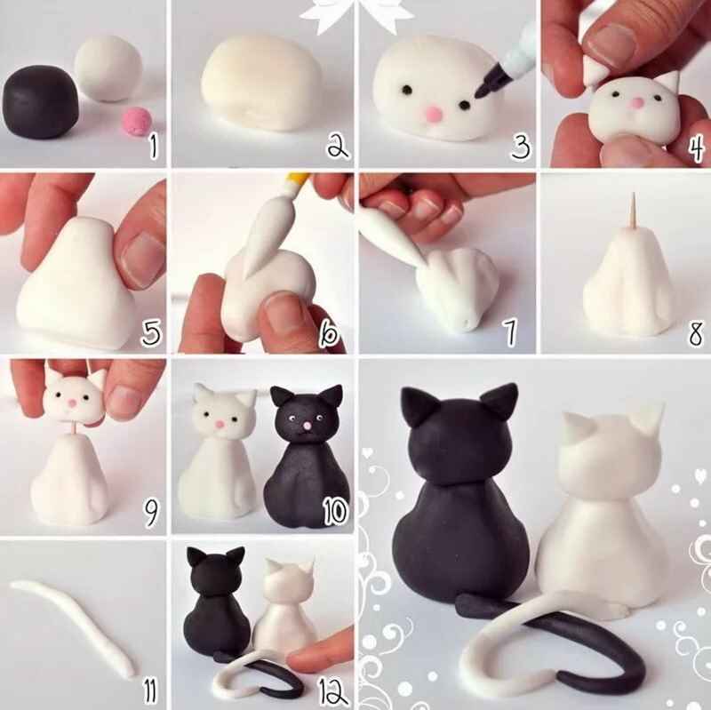 Как слепить кота из пластилина своими руками