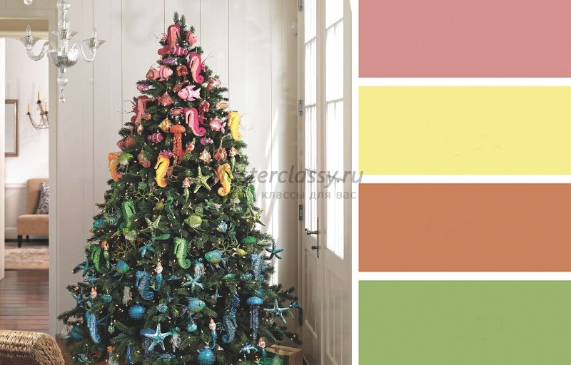 Новогодняя елка в 2022 году - в каких цветах